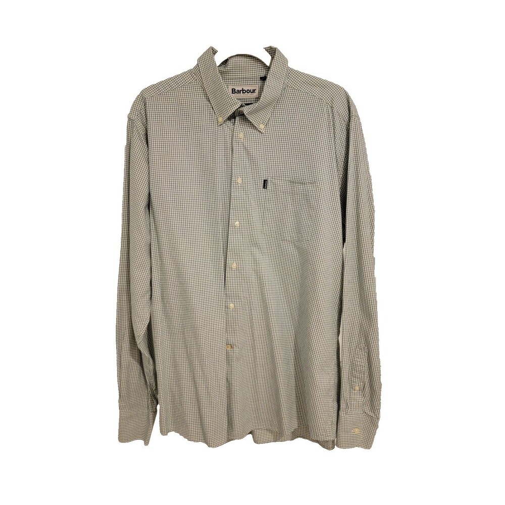Barbour Men's Andrew Tailored Fit Shirt Button Down Cotton Chest 23" Flat TR